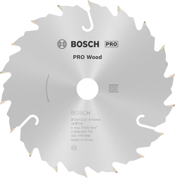 Pilový kotouč PRO Wood pro okružní pilu, 130 × 2 × 16 mm, T18
