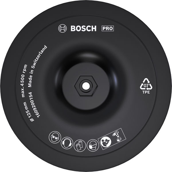 Podložný talíř PRO Backing Pad, 125 × 8 mm, suchý zip
