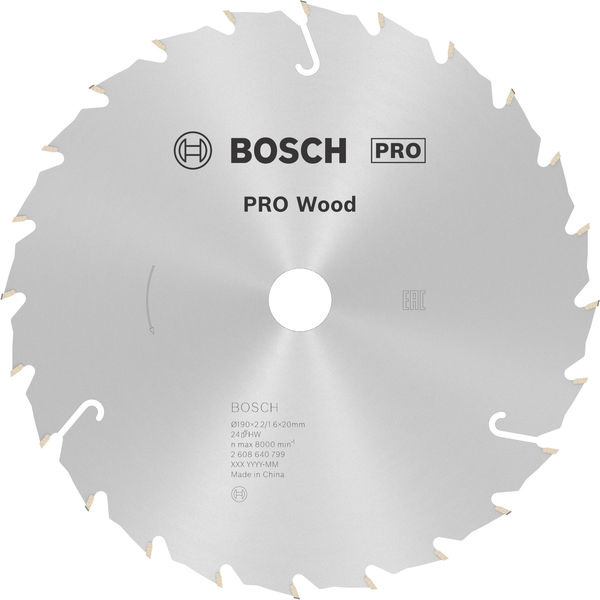 Pilový kotouč PRO Wood pro okružní pilu, 190 × 2,4 × 20 mm, T24