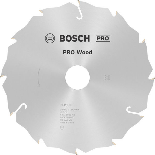 Pilový kotouč PRO Wood pro okružní pilu, 190 × 2,4 × 30 mm, T12