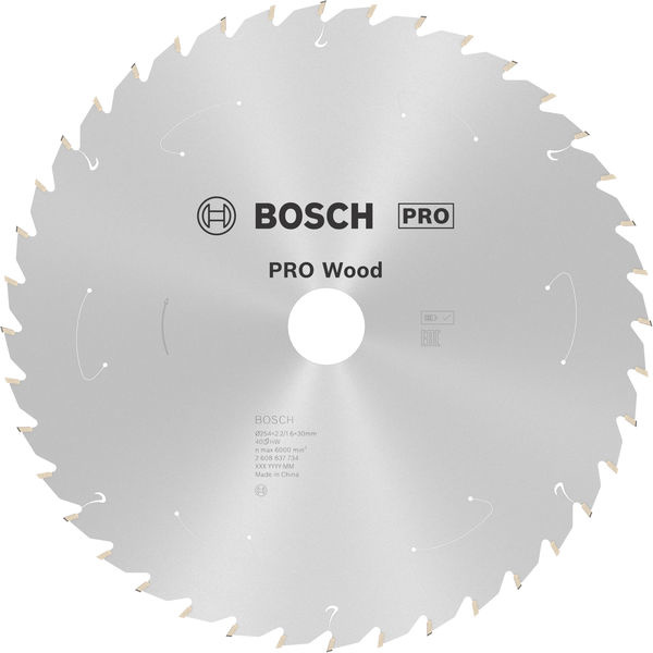 Pilový kotouč PRO Wood cordless pro akumulátorovou okružní pilu, 254 × 2,2 × 30 mm, T48