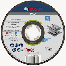 Řezací kotouč PRO Stainless Steel and Metal, 125 × 1,6 × 22,23 mm, X-Lock, rovný, oSa