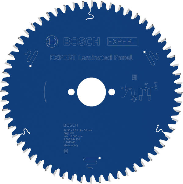 Pilový kotouč EXPERT Laminated Panel, 190 × 2,6/1,6 × 30 mm, T60