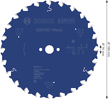 Pilový kotouč EXPERT Wood, 184 × 2,6/1,6 × 16 mm, T24