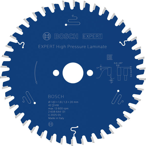 Pilový kotouč EXPERT High Pressure Laminate, 140 × 1,8/1,3 × 20 mm, T42