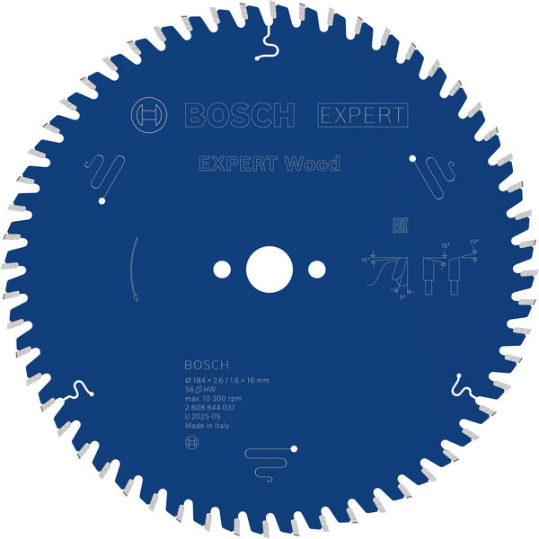 Pilový kotouč EXPERT Wood, 184 × 2,6/1,6 × 16 mm, T56