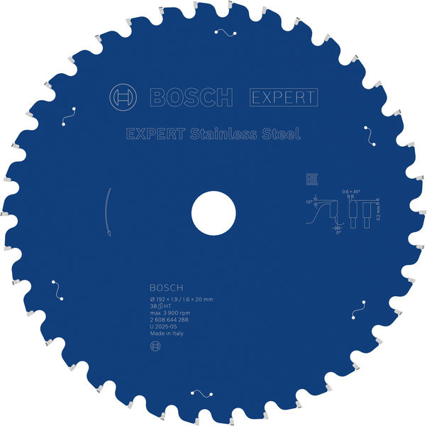 Pilový kotouč EXPERT Stainless Steel, 192 × 1,9/1,6 × 20 mm, T38
