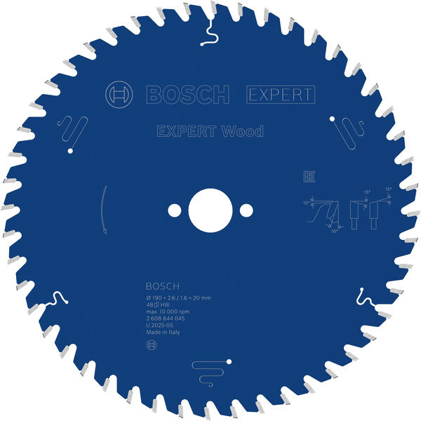 Pilový kotouč EXPERT Wood, 190 × 2,6/1,6 × 20 mm, T48