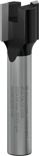 Drážkovací fréza na drážky pantů PRO, Ø 12,7 × D 12,7, stopka 8 mm