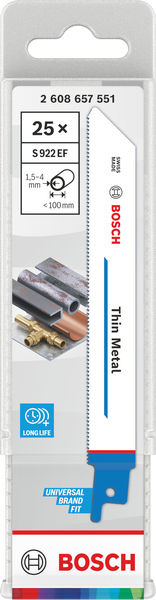 List Thin Metal S922EF 0,9 × 19 × 150 mm, 25 ks