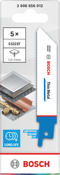 List Thin Metal S522EF 0,9 × 19 × 100 mm, 5 ks