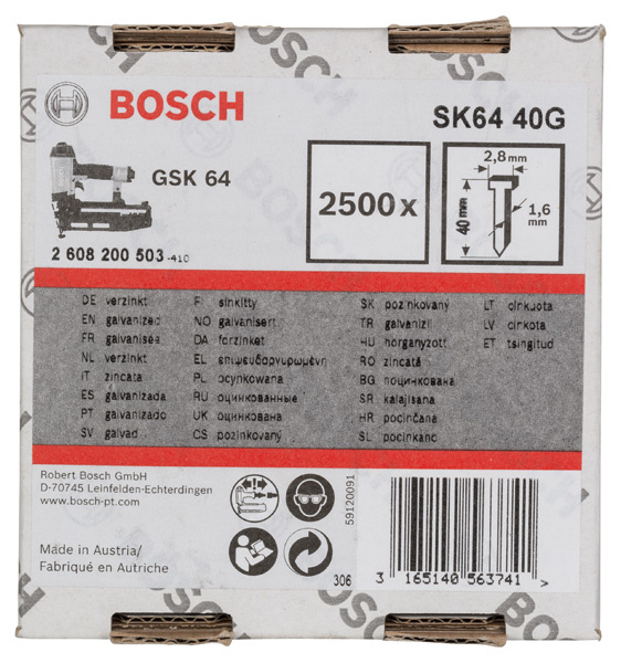 Hřebík se zápustnou hlavou SK64 40G