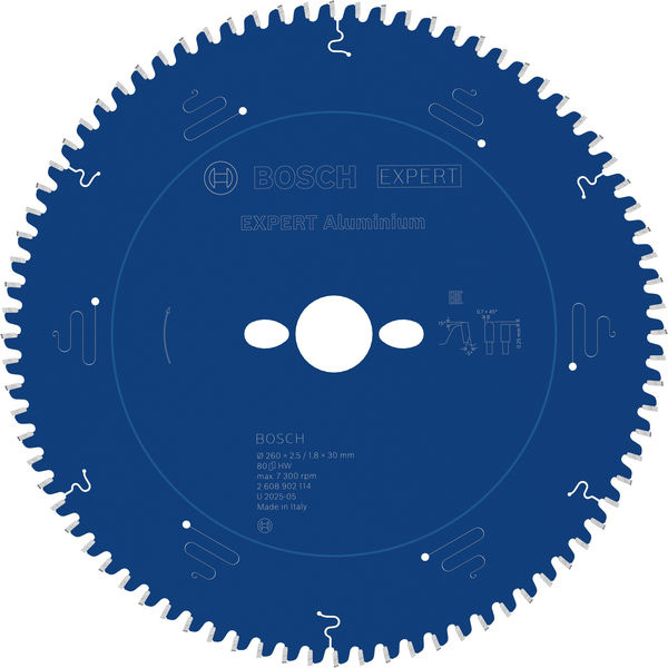 Pilový kotouč EXPERT Aluminium pro okružní pilu, 260 × 2,5/1,8 × 30 mm, T80