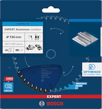 Pilový kotouč EXPERT Aluminium cordless pro okružní pilu, 136 × 1,6/1 × 20 mm, T48