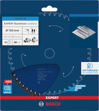 Pilový kotouč EXPERT Aluminium cordless pro okružní pilu, 165 × 1,8/1,3 × 20 mm, T54