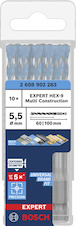 Vrták EXPERT HEX-9 Multi Construction, 5,5 × 60 × 100 mm