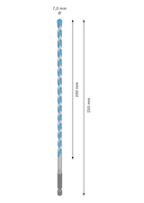 Vrták EXPERT HEX-9 Multi Construction, 7 × 200 × 250 mm