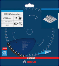 Pilový kotouč EXPERT Aluminium pro okružní pilu, 165 × 2,6/1,6 × 20 mm, T52