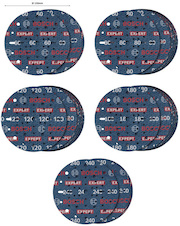 55dílná sada brusných kotoučů EXPERT O780 s fólií, 150 mm, G60 (5×); G80 (15×); G120 (15×); G180 (15×), G240 (5×)