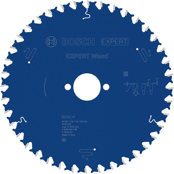 Pilový kotouč EXPERT Wood, 190 × 2,6/1,6 × 30 mm, T40