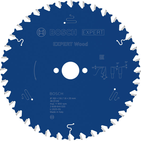 Pilový kotouč EXPERT Wood, 160 × 2,6/1,6 × 20 mm, T36
