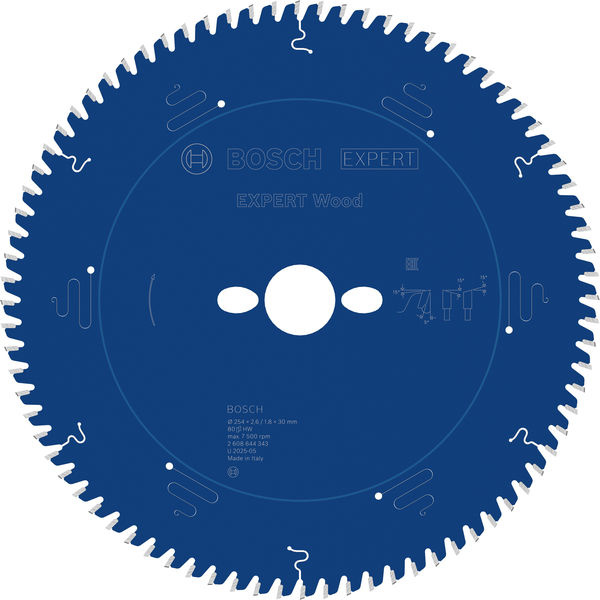 Pilový kotouč EXPERT Wood, 254 × 2,6/1,8 × 30 mm, T80