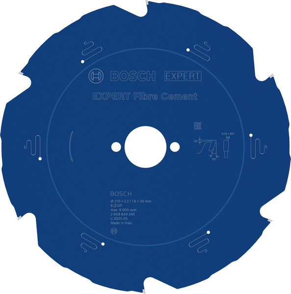 Pilový kotouč EXPERT Fibre Cement, 210 × 2,2/1,6 × 30 mm, T6