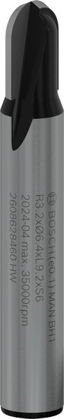 Žlábkovací fréza PRO, R 3,2, stopka 6 mm