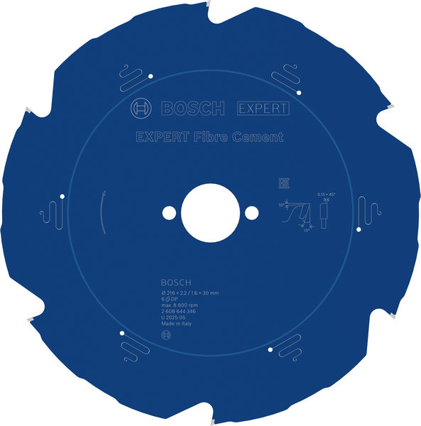 Pilový kotouč EXPERT Fibre Cement, 216 × 2,2/1,6 × 30 mm, T6