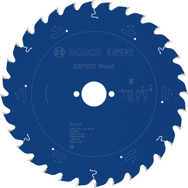 Pilový kotouč EXPERT Wood, 225 × 2,6/1,6 × 30 mm, T32