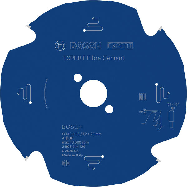 Pilový kotouč EXPERT Fibre Cement, 140 × 1,8/1,2 × 20 mm, T4