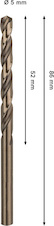 Vrták do kovu PRO Stainless Steel HSS-Co, 5 × 52 × 86 mm