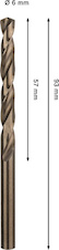 Vrták do kovu PRO Stainless Steel HSS-Co, 6 × 57 × 93 mm