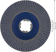 Lamelový brusný kotouč PRO X571, rovné provedení, 115 mm, G60, X-Lock