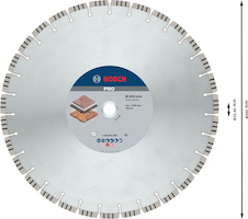 Diamantový kotouč PRO Stone, 450 × 25,4 mm