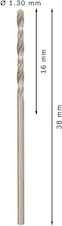 Vrták do kovu PRO Metal HSS-G standardní délky, 1,3 × 16 × 38 mm, 10 ks