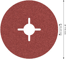Fíbrový kotouč PRO R780, 115 mm, P80