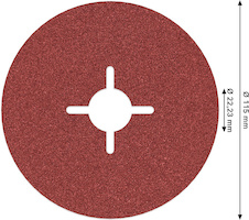 Fíbrový kotouč PRO R780, 115 mm, P120