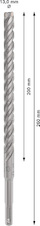 Vrták do betonu PRO SDS plus-5X, 13 × 200 × 260 mm