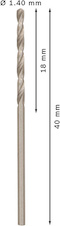 Vrták do kovu PRO Metal HSS-G standardní délky, 1,4 × 18 × 40 mm, 10 ks