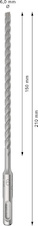 Vrták do betonu PRO SDS plus-5X, 6 × 150 × 210 mm, 10 ks