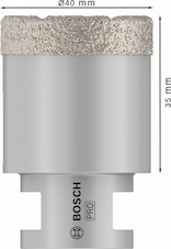 Vrtací korunka pro suché vrtání PRO Ceramic dry, 40 × 35 × 14 mm