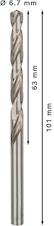Vrták do kovu PRO Metal HSS-G standardní délky, 6,7 × 63 × 101 mm, 10 ks
