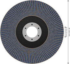 Lamelový brusný kotouč PRO X571, rovné provedení, 125 mm, G120