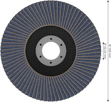 Lamelový brusný kotouč PRO X571, rovné provedení, 125 mm, G40