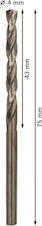 Vrták do kovu PRO Stainless Steel HSS-Co, 4 × 43 × 75 mm, 10 ks