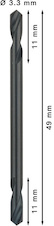 Oboustranný vrták do kovu PRO Metal HSS-G, 3,3 × 11 × 49 mm, 10 ks