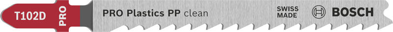 Pilový plátek pro přímočaré pily PRO Plastics PP clean T102D, 100 mm, 2 ks