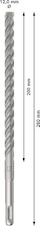 Vrták do betonu PRO SDS plus-5X, 12 × 200 × 260 mm, 10 ks