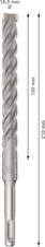 Vrták do betonu PRO SDS plus-5X, 16 × 150 × 210 mm, 10 ks
